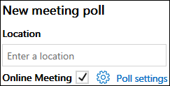 A screenshot of the New meeting poll pane