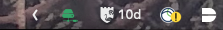 macOS menu bar showing the Network Share Mounter icon